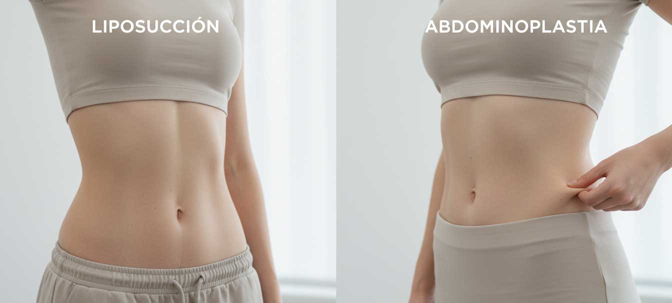 Abdominoplastia vs liposucción: comparativa rápida