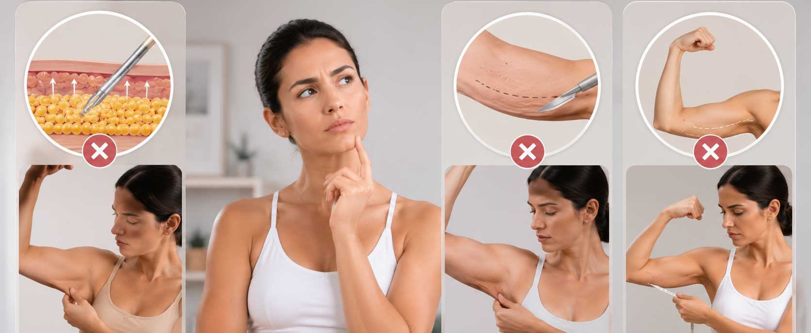 Errores frecuentes al elegir entre liposucción y braquioplastia
